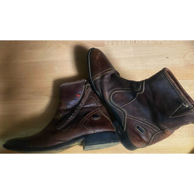 Boots cuir marron v Equi confort