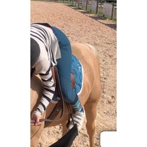 tapis coupé pénélope leprevost bleu canard