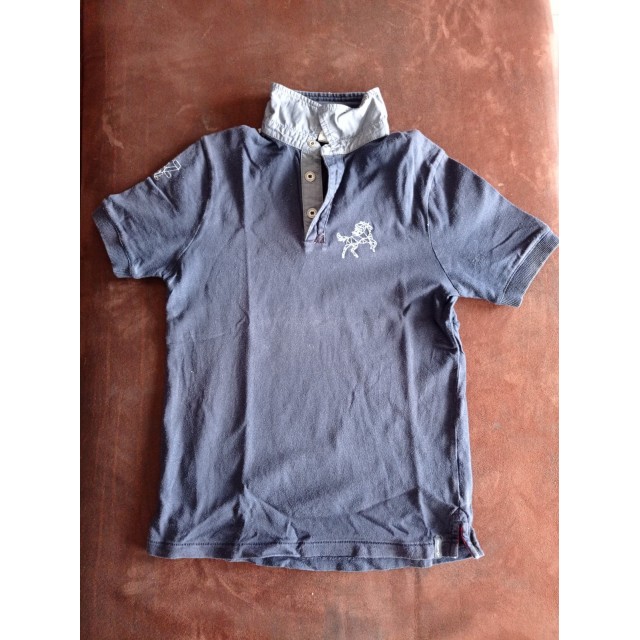 T-shirt bleu manches courtes