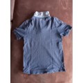 T-shirt bleu manches courtes