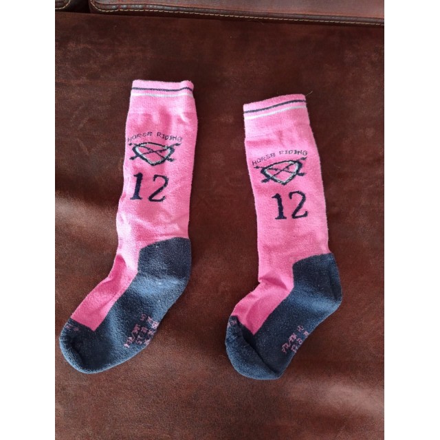 Chaussettes rose et noir