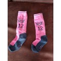 Chaussettes rose et noir