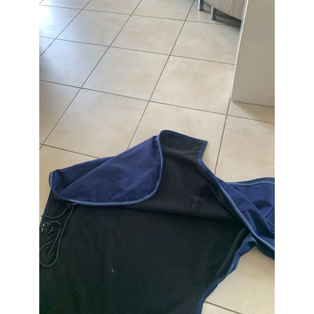 Couvre-reins BR polaire et imperméable bleu marine taille cheval