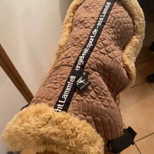 Amortisseur en mouton beige/caramel