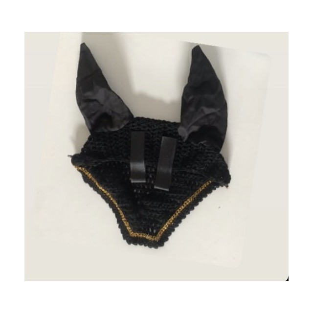 Bonnet noir liseré or taille cheval