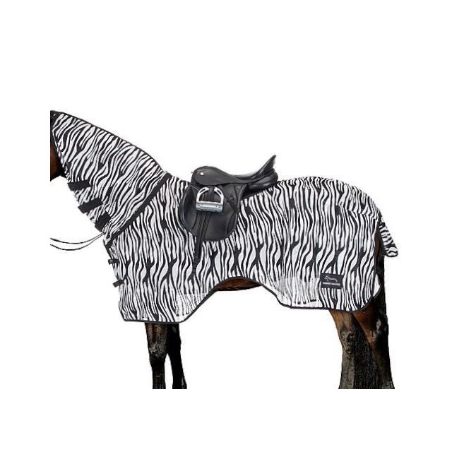 Couvre-reins anti-mouches avec couvre-cou, zèbre