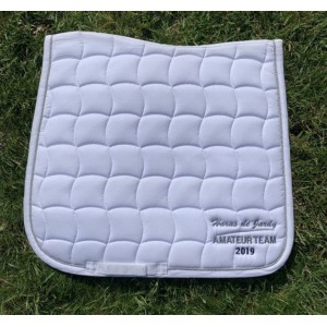 Tapis de selle blanc dressage cheval EQUITHEME FIR+