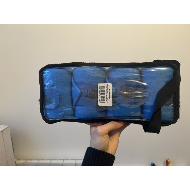 Bandes de polo bleues Jumptec taille cheval