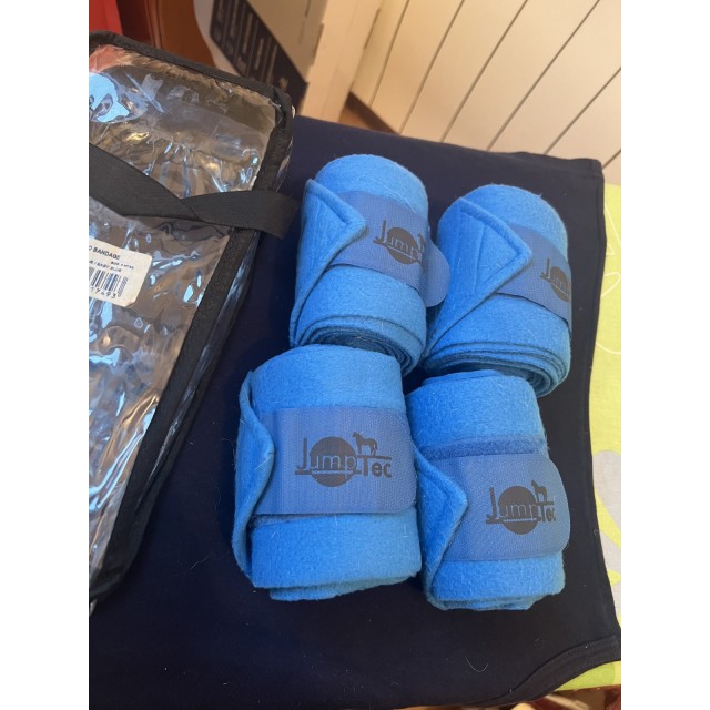 Bandes de polo bleues Jumptec taille cheval