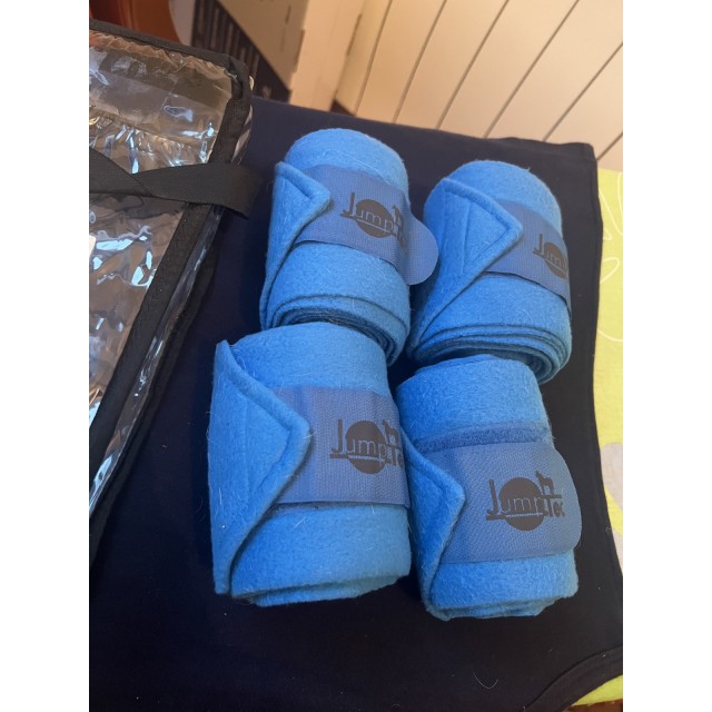 Bandes de polo bleues Jumptec taille cheval
