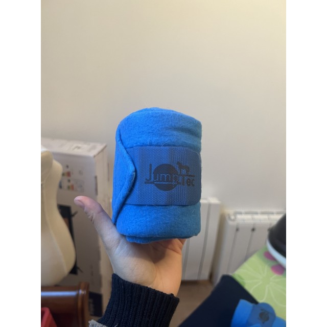 Bandes de polo bleues Jumptec taille cheval