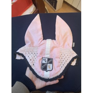 Bonnet HV POLO rose et noir taille cheval