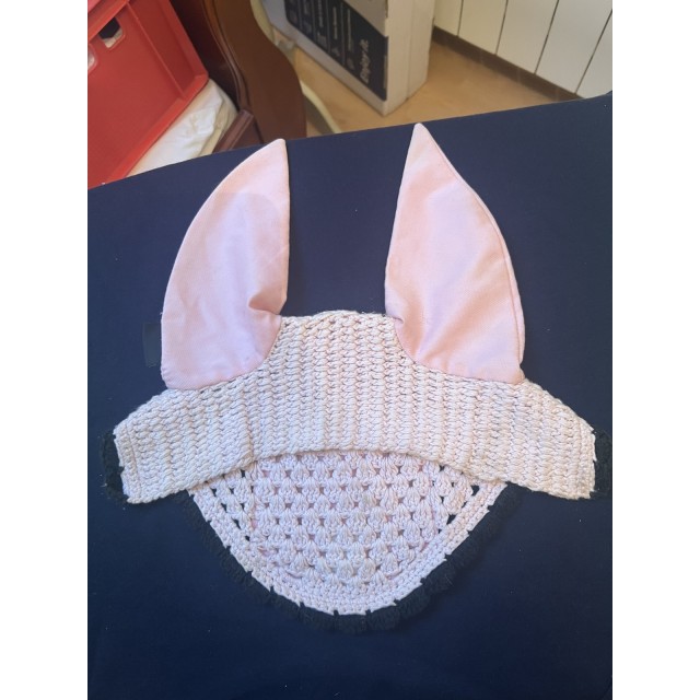 Bonnet HV POLO rose et noir taille cheval