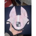 Bonnet HV POLO rose et noir taille cheval