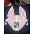 Bonnet HV POLO rose et noir taille cheval