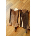 Chaps en cuir bicolore