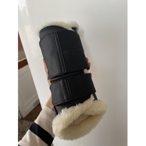 Guêtres fermées de dressage noir en mouton (taille XL)