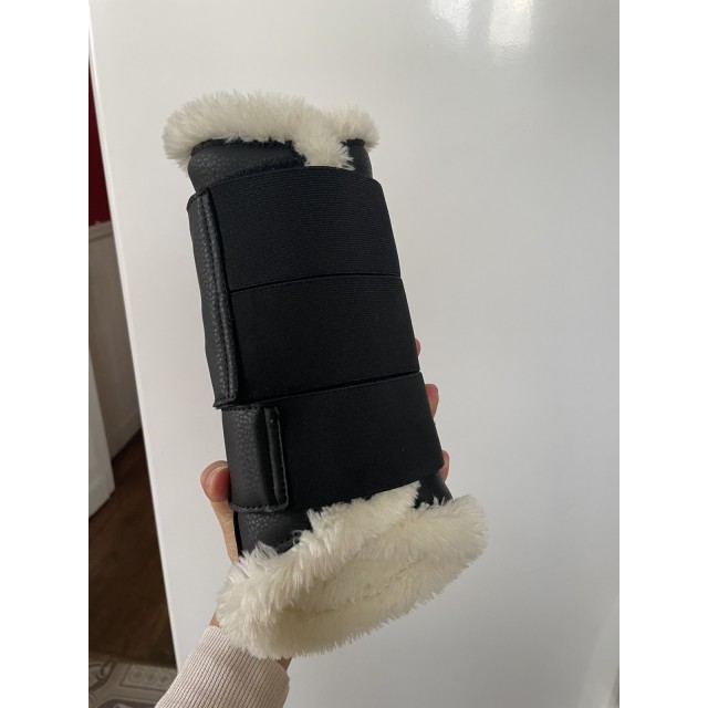 Guêtres fermées de dressage noir en mouton (taille XL)