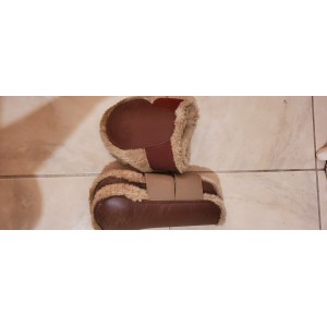 Ensemble guêtres et protèges boulets moutons Bordeaux Norton