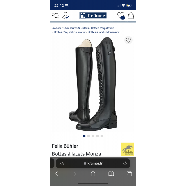 Bottes noires à lacets