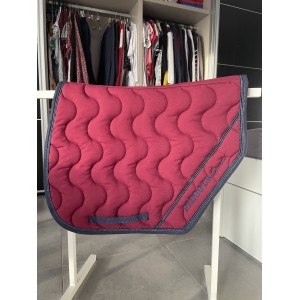 Tapis Paddock sport bordeaux liseré marine pailletté