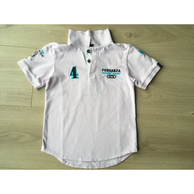 Polo manches courtes rose clair fille 10 ans