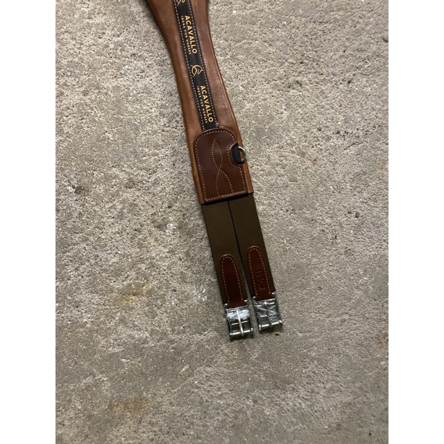 Sangle anatomique cuir et gel 125 cm Acavallo