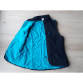 Blouson sans manches bleu marine/turquoise T.38