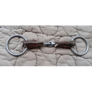 mors 2 anneaux brisé cuir 135 mm