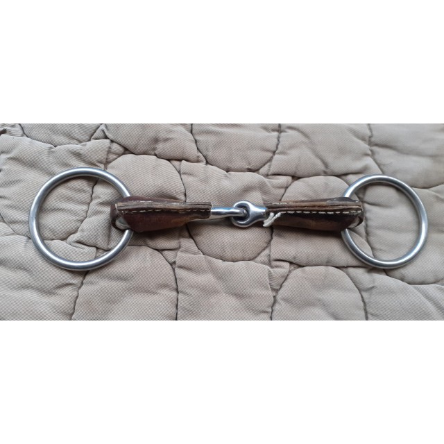 mors 2 anneaux brisé cuir 135 mm