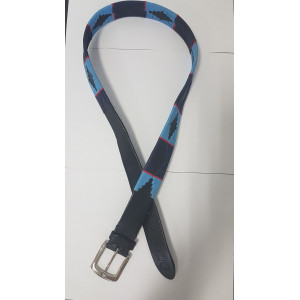 CEINTURE POLO PAMPEANO NOIRE ET BLEUE NEUVE T 90 CM