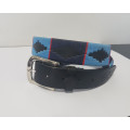 CEINTURE POLO PAMPEANO NOIRE ET BLEUE NEUVE T 90 CM