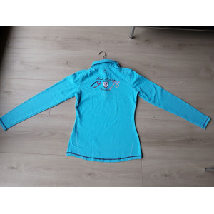 Polo manches longues turquoise T.38