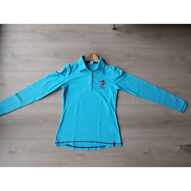 Polo manches longues turquoise T.38