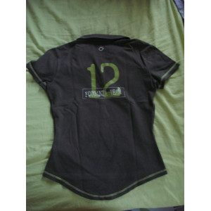 Polo marron/kaki Fouganza