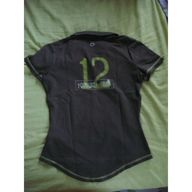 Polo marron/kaki Fouganza