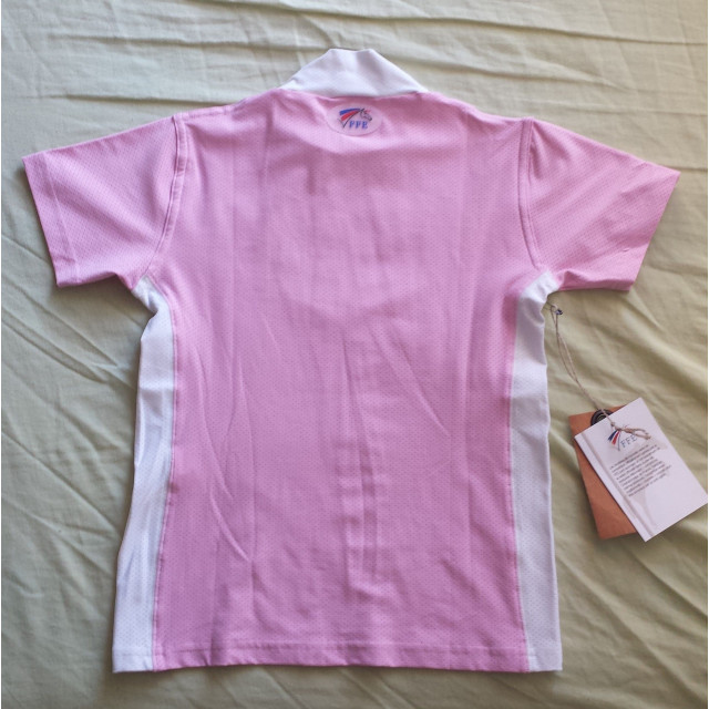 Polo de concours rose et blanc Opox