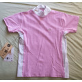 Polo de concours rose et blanc Opox