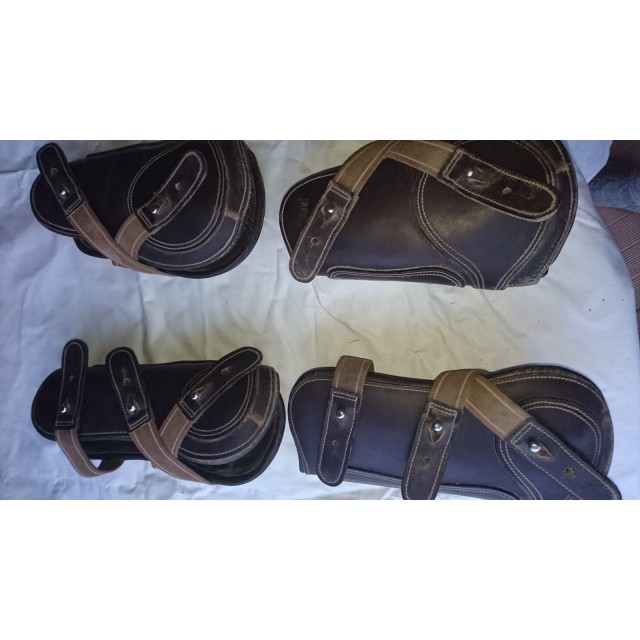 Guêtres et protèges boulets cuir Dansel
