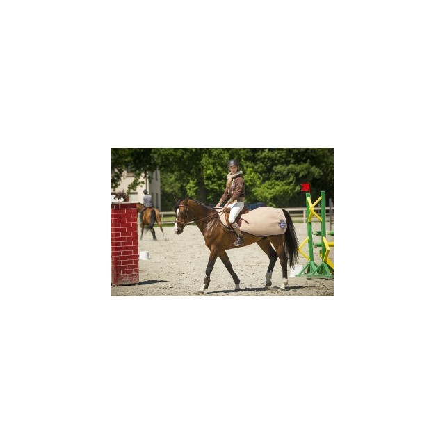 Couvre-reins Polaire "CSI 5*" Beige.