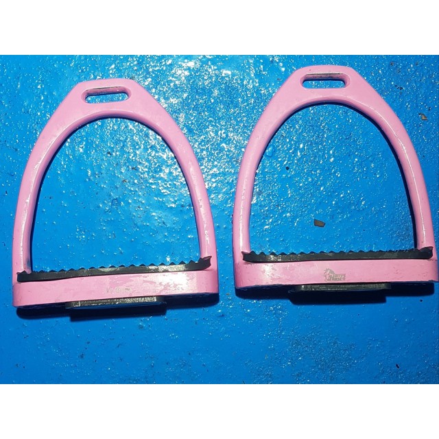 etriers aluminium rose enfant