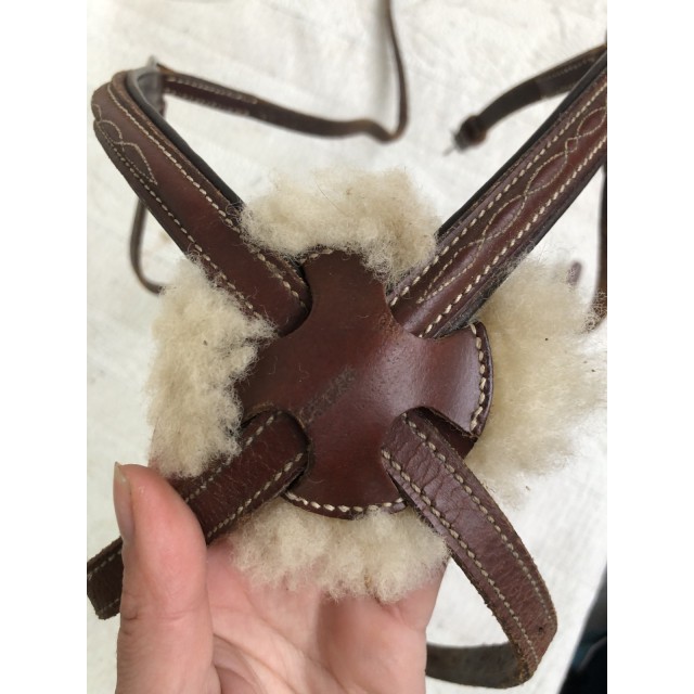 Muserolle croisée Éric Thomas poney couleur havane