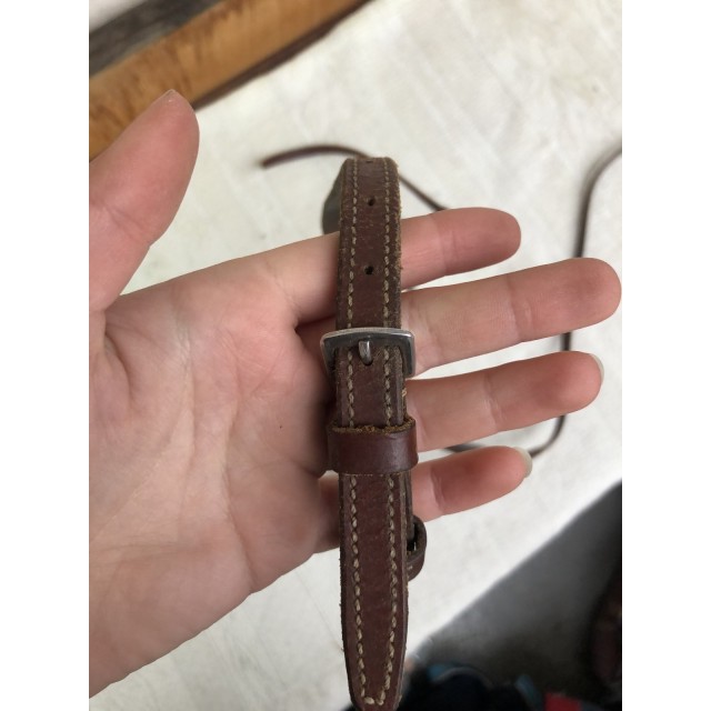 Muserolle croisée Éric Thomas poney couleur havane