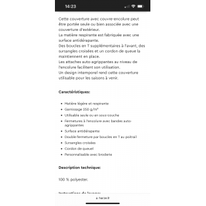 Couverture horze d’écurie