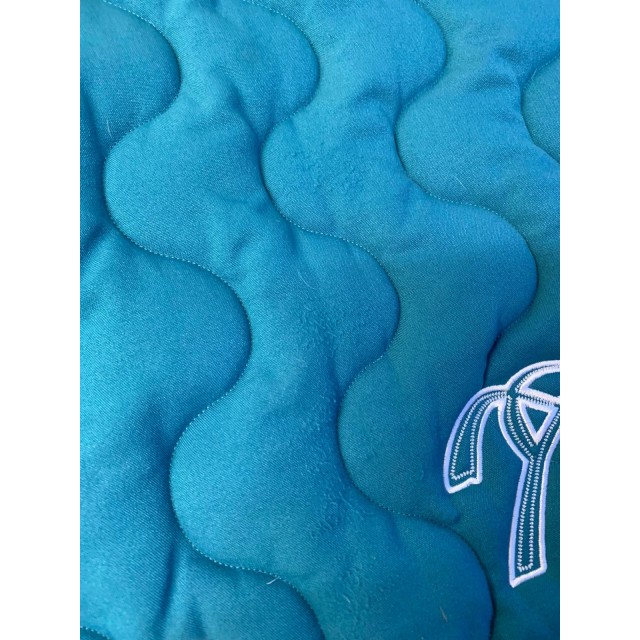 Tapis Pénélope Vert Canard/Blanc