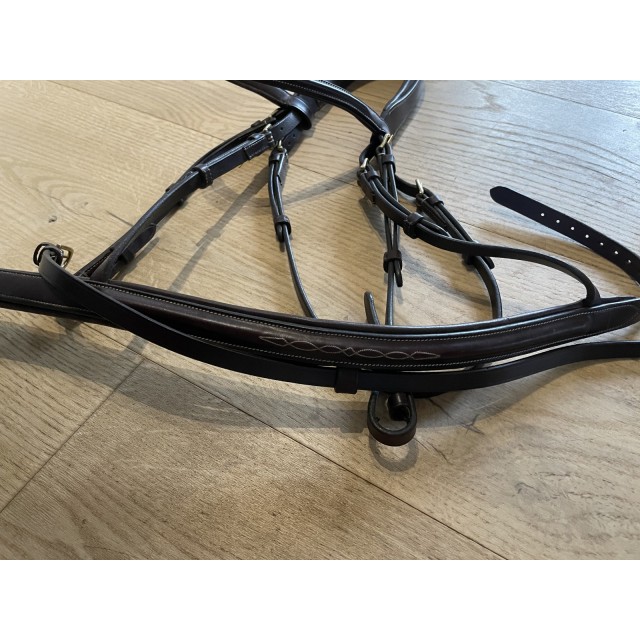 Bridon cuir brun taille cheval