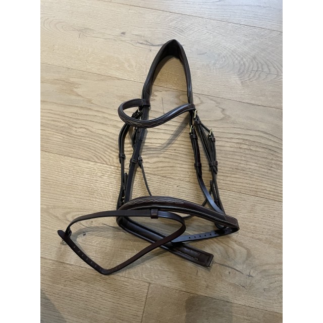 Bridon cuir brun taille cheval