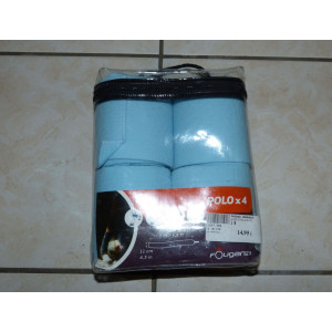 Bandes de polo bleu ciel taille cheval