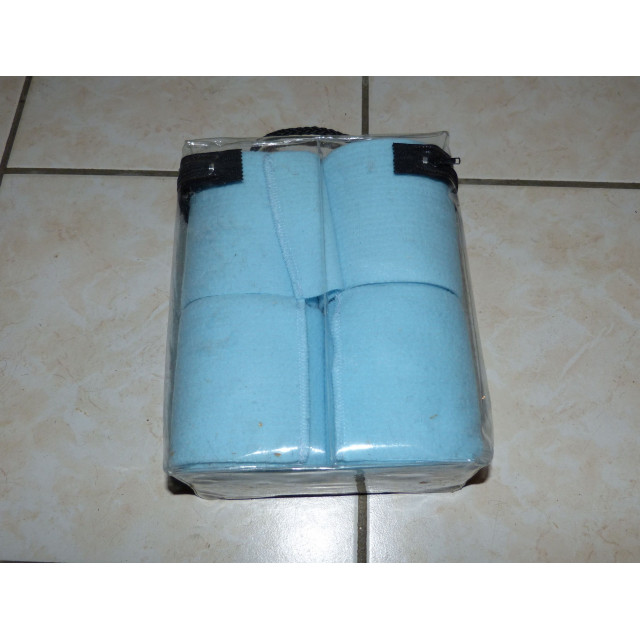 Bandes de polo bleu ciel taille cheval