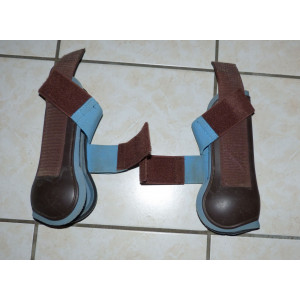 Guêtres norton marron et bleu cheval